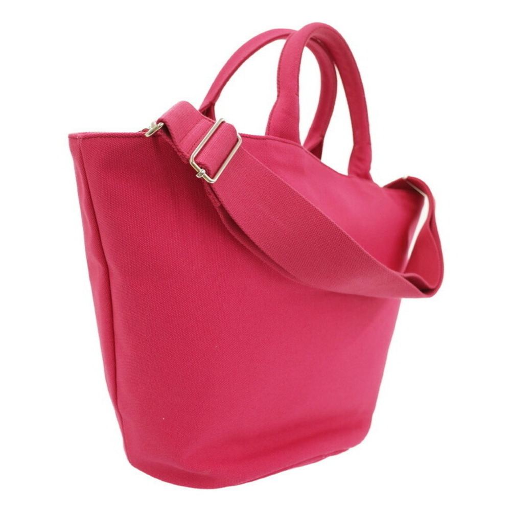 Prada Logo Shopping 2way canvas Tote Pink Canapa Convertible